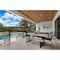 Z-Lite Leland Outdoor Chain Mount Ceiling Fixture, 1-Light, 9 In.W x 26 In.H, Sand Black/Sand Blast 5005CHB-BK-LED - alternate 5